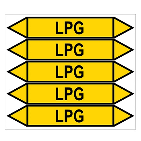 Značení potrubí, LPG